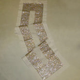 Dalmazio Design Crystallized Linen Runner - Gold/White